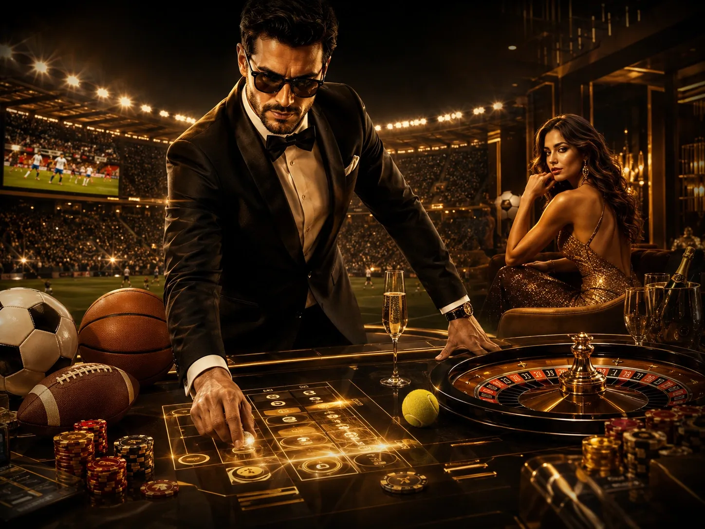 Elite Sports Betting Stadium Night