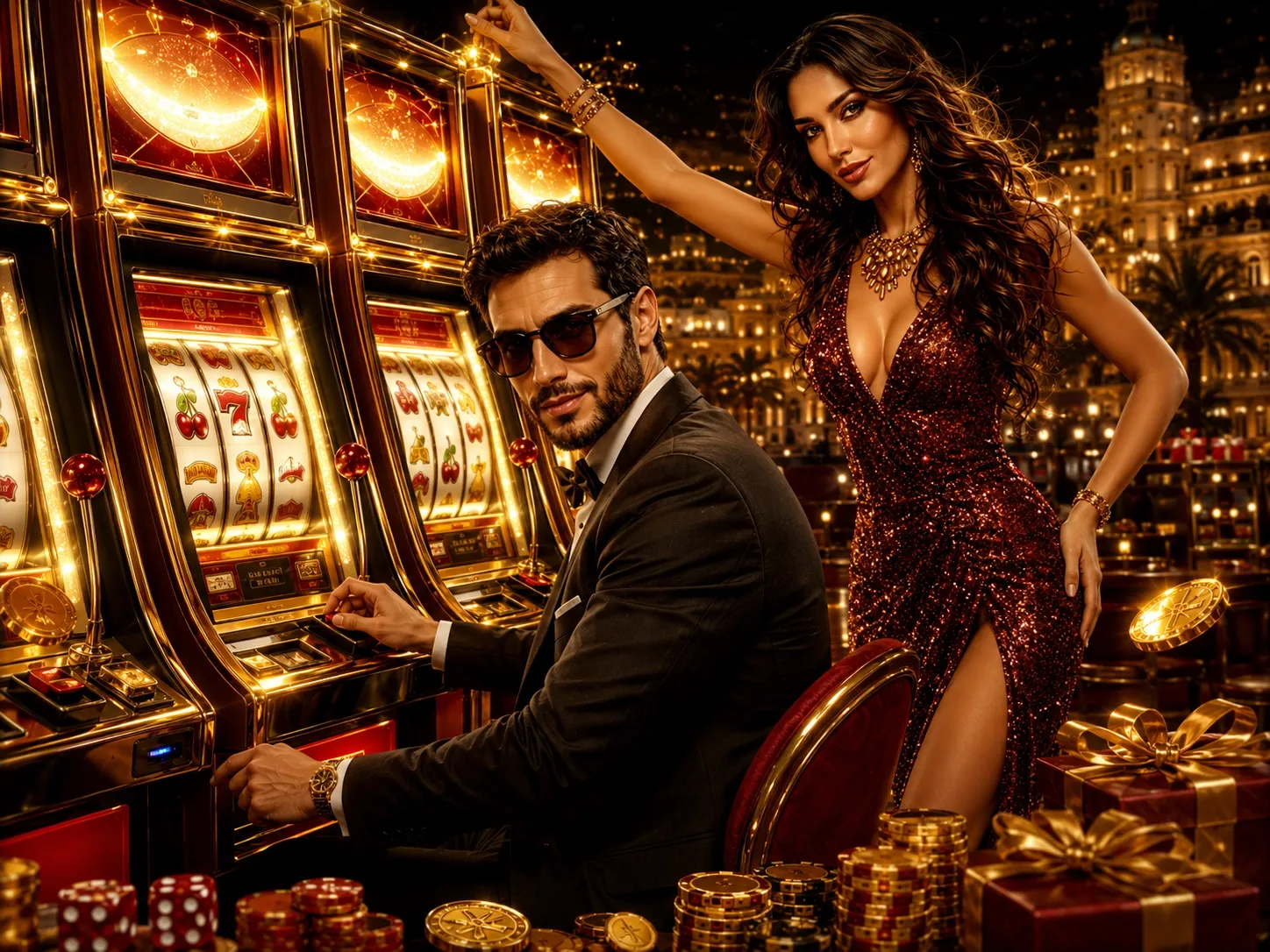 Luxury Slot Machine Jackpot Night